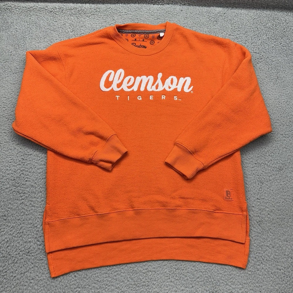 Pressbox 65F65SS5 Womens Medium Clemson University Tigers Crewneck Sweatshirt
